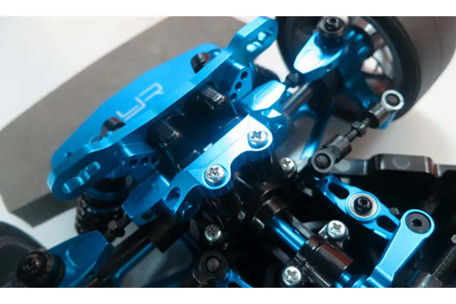 Yeah Racing Blue Aluminium Tamiya TT-02 Front &amp;amp; Rear Upper Suspension Arm Pin Mounts 2Pcs image 37254