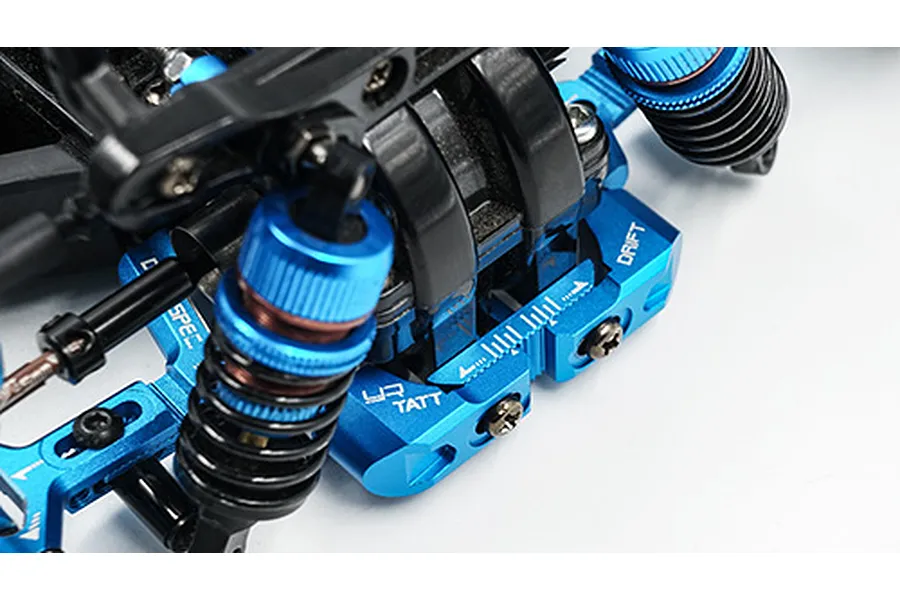 Yeah Racing Blue Aluminium Tamiya TT-02 RWD Adjustable Rear Lower Suspension Arm Pin Mount image 37256