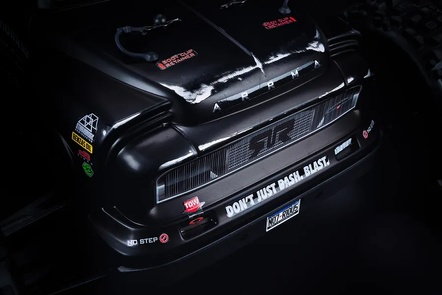 ARRMA 1/8 NOTORIOUS Real Steel Matte Black Painted Body Shell image 37323
