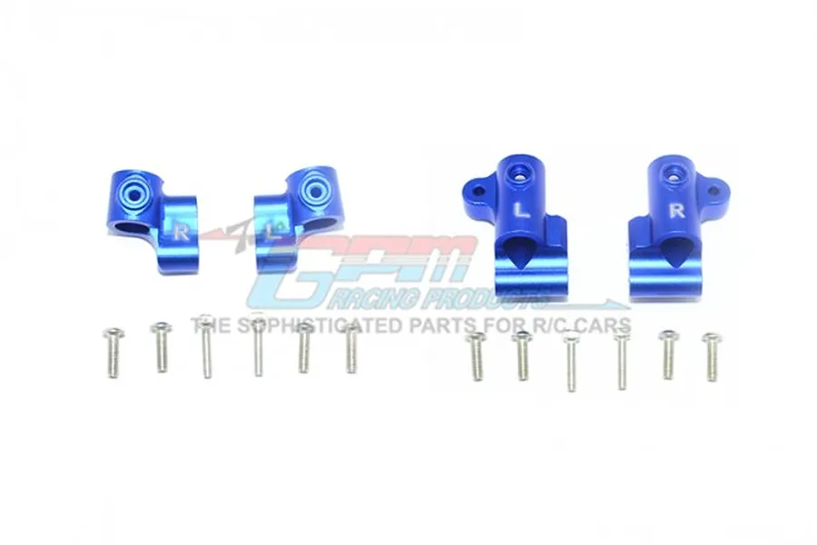 GPM Blue Aluminium Outcast Front &amp;amp; Rear Body Post Mount Set image 37373