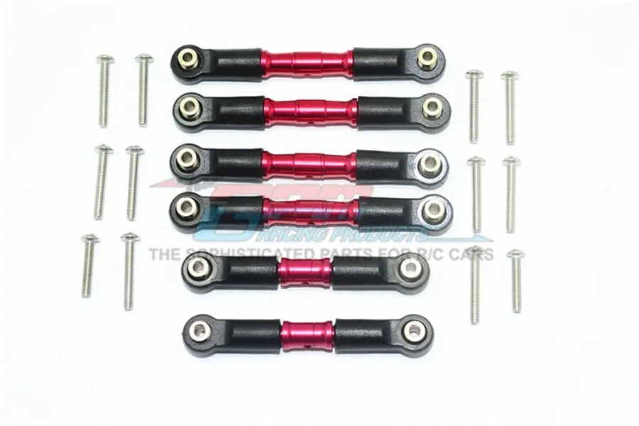GPM Red Stainless Steel ARRMA Granite 4x4 Complete Turnbuckle Set 6Pcs Set w/ Hardware image 37384