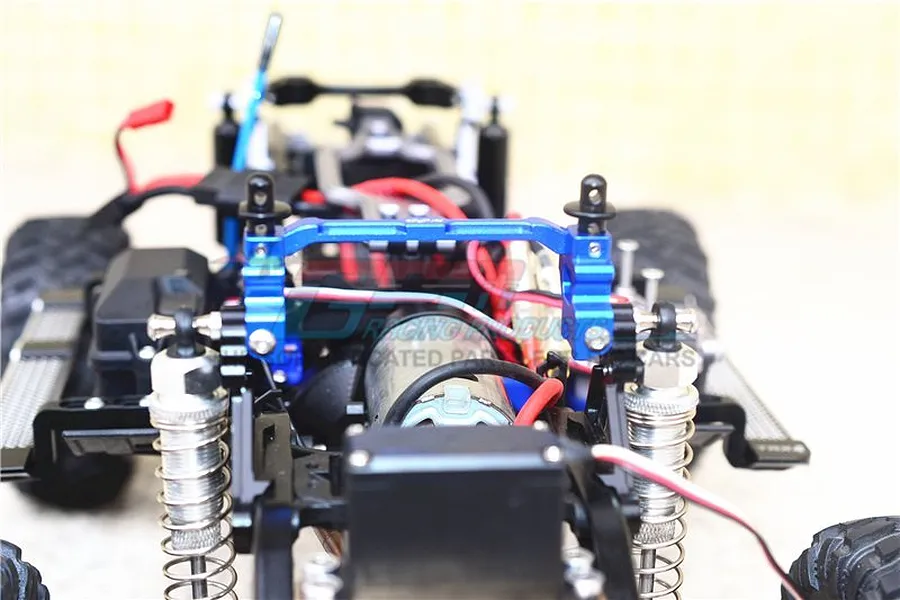 GPM Blue Aluminium TRX-4 Front Adjustable Body Mount Set image 37405