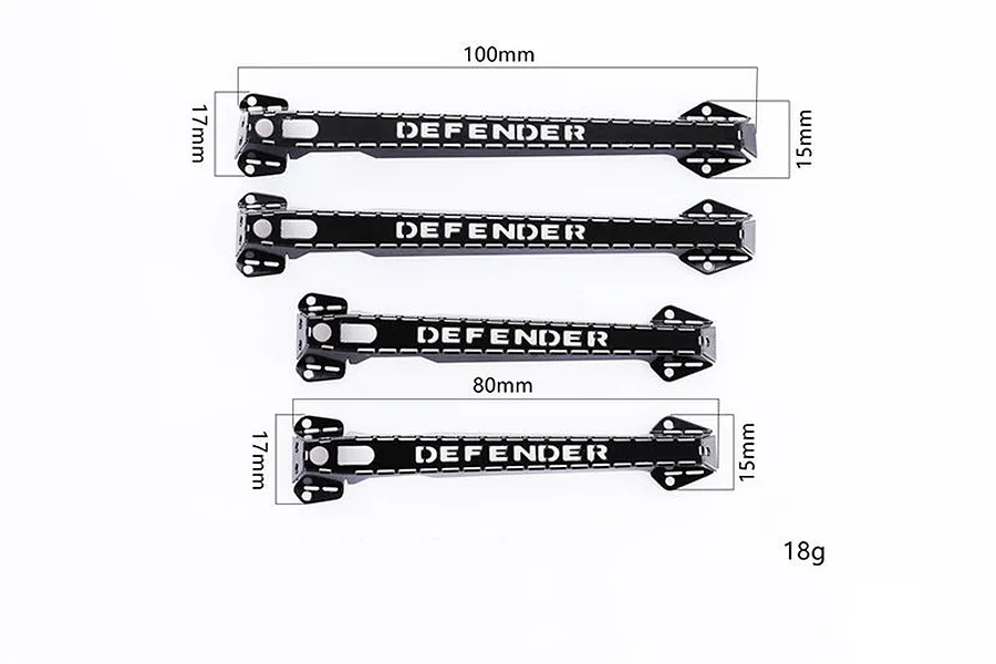 GPM Black Stainless Steel TRX-4 Defender Door Handle Set image 37431