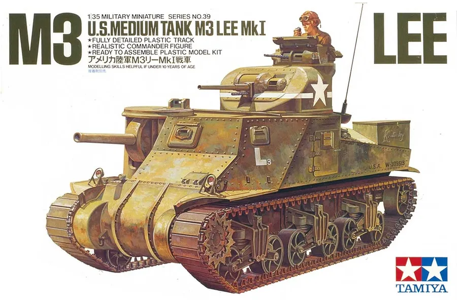 Tamiya 1/35 U.S. M3 Lee Mk.I Medium Tank Scaled Plastic Model Kit image 37455