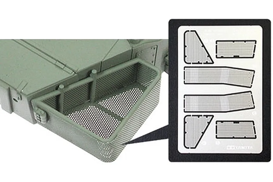 Tamiya 1/35 German Leopard 2 A5/A6 Storage Buckets Photo Etched Grille Set image 37486