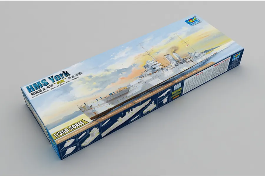 Trumpeter 1/350 HMS York Heavy Cruiser Plastic Model Kit image 37538