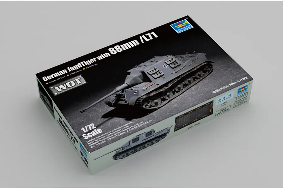 Trumpeter 1/72 German Jagdtiger w/ 88mm L71 Tank Scaled Plastic Model Kit image 37559