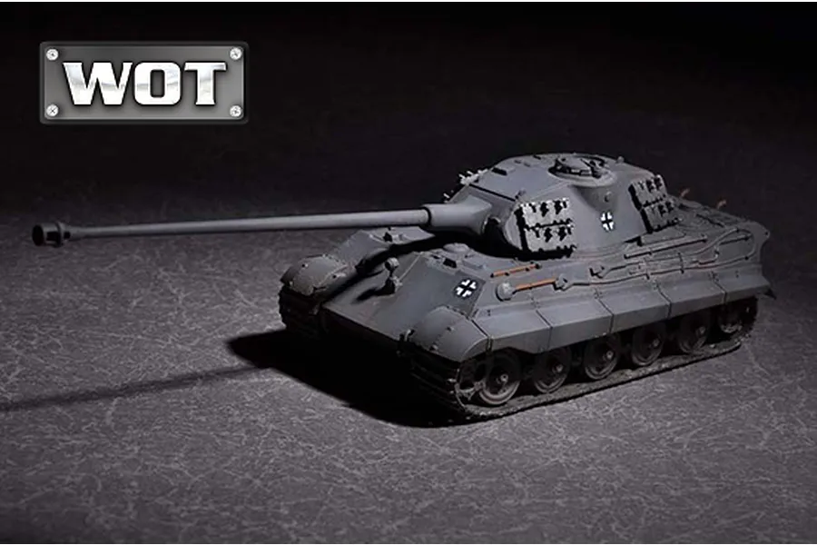 Trumpeter 1/72 German King Tiger Porsche Turret Tank w/ 105mm kwk L/68 Scaled Plastic Model Kit image 1