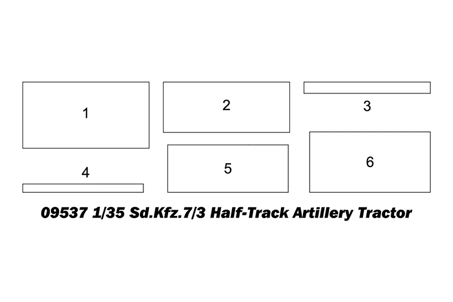 Trumpeter 1/35 German Sd.Kfz.7/3 Half-track Artillery Tractor Scaled Plastic Model Kit image 37593