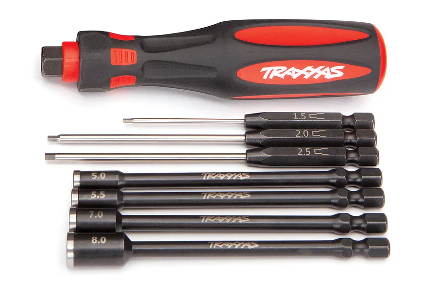 Traxxas Premium Metric 1/4&amp;quot; Hex and Nut Driver Essentials Set Tool Set 7Pcs image 37647