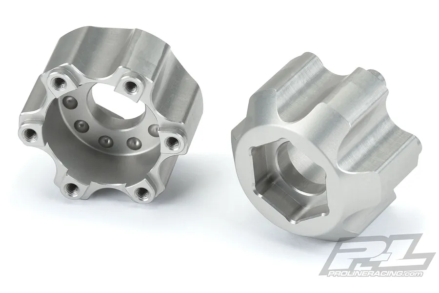 Pro-Line Silver Aluminium 6x30mm to 17mm Hex Adapters 2Pcs image 37682