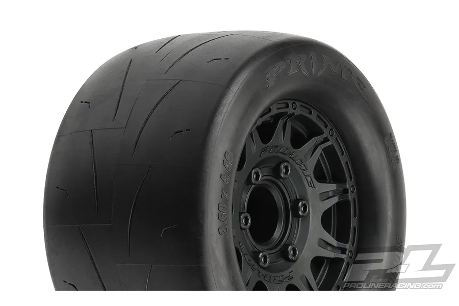 Pro-Line 2.8&amp;quot; Prime Street Tyres on Black Raid Rims - Glued Wheels 2Pcs image 37709