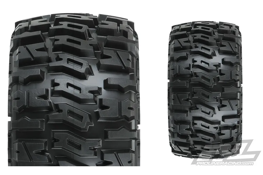 Pro-Line 2.8&amp;quot; Low Profile Trencher Tyres on Black Raid Rims - Glued Wheels 2Pcs image 37719