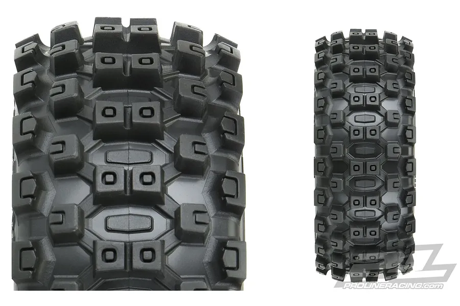 Pro-Line 3.3&amp;quot; Badlands MX M2 (Medium) Tyres on White Dish Rims - Glued Buggy Wheels 2Pcs image 37723