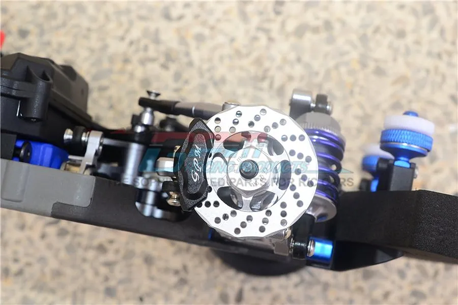 GPM Blue Aluminium Traxxas GT 4-Tec 2.0 +1mm Front or Rear Disc Brake &amp;amp; Calipers 4Pcs image 37851