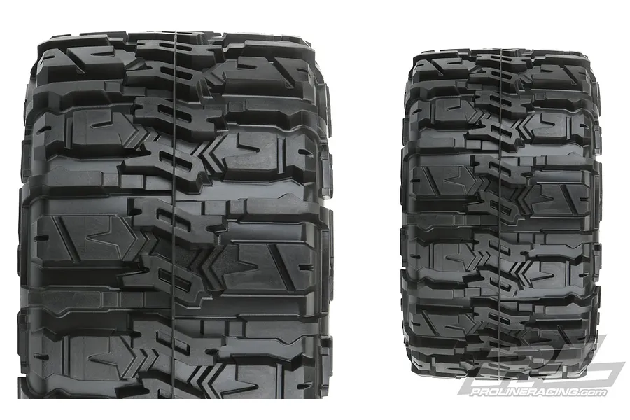 Pro-Line 2.8&amp;quot; Trencher HP Belted Tyres on Black Raid Rims - Glued Wheels 2Pcs image 38023
