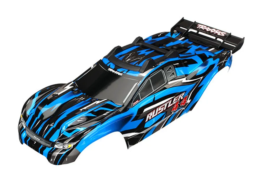 Traxxas Rustler 4X4 Brushed Blue Painted Body Shell image 38058