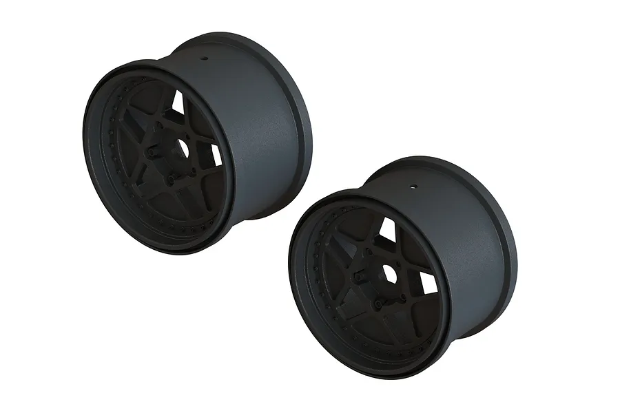 ARRMA 3.8&amp;quot; MT Black Rims 2Pcs image 38218