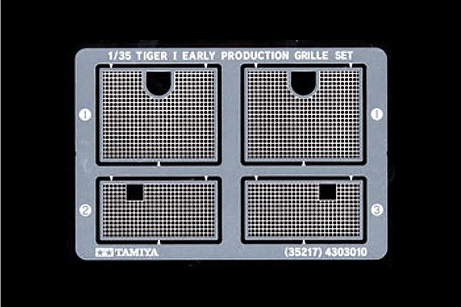 Tamiya 1/35 German Tiger I Early Production Photo Etched Grille Set image 38334