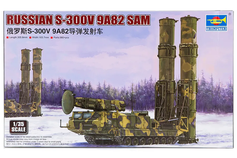 Trumpeter 1/35 Russian S-300V 9A82 SAM Scaled Plastic Model Kit image 38370