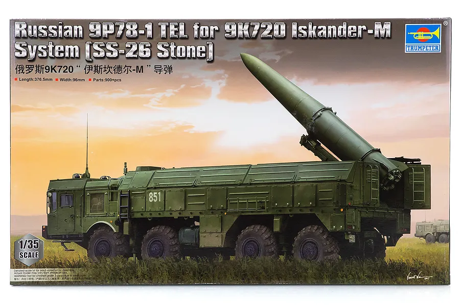 Trumpeter 1/35 Russian 9P78-1 TEL for 9K720 Iskander-M System (SS-26 Stone) Scaled Plastic Model Kit image 38371