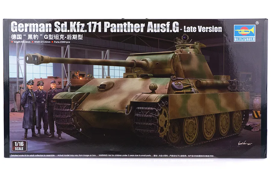 Trumpeter 1/16 German Sd.Kfz.171 Panther Ausf.G-Late Version Tank Scaled Plastic Model Kit image 38374