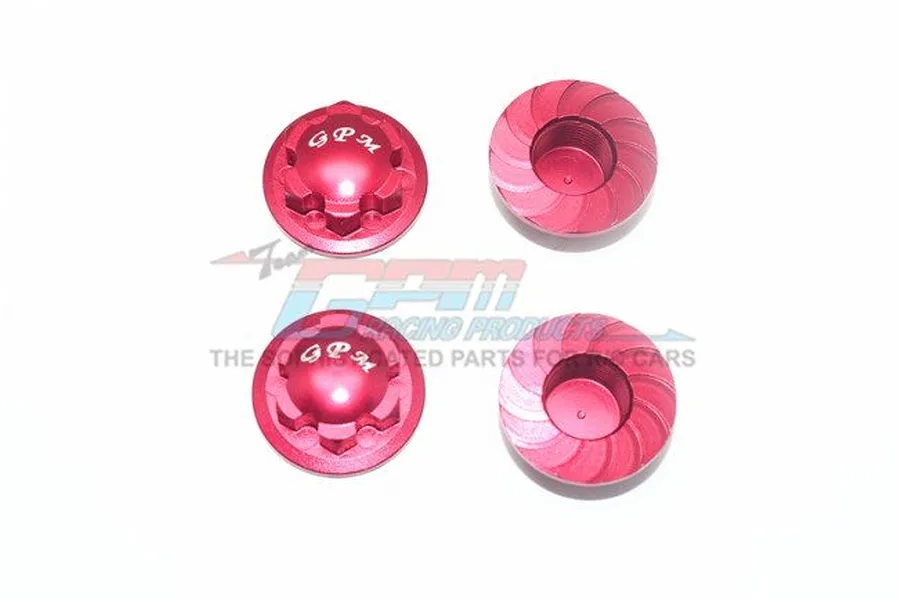 GPM Red Aluminium 17mm Flanged Serrated Wheel Nuts 4Pcs image 38399