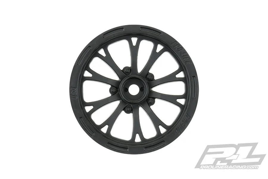 Pro-Line 2.2&amp;quot; Pomona Drag Spec Front Black Rims 2Pcs image 38531