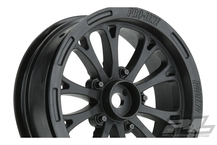 Pro-Line 2.2&amp;quot; Pomona Drag Spec Front Black Rims 2Pcs image 38533