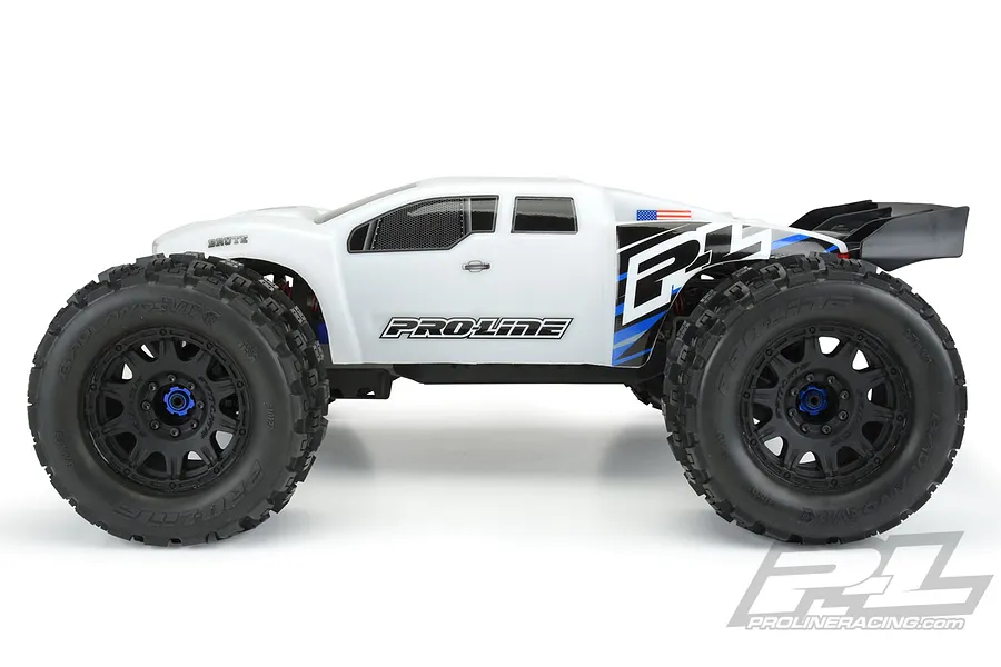 Pro-Line 1/8 E-Revo 2.0 Brute Bash Armor Pre-Cut White Painted Body Shell image 38573