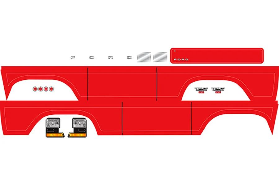 Traxxas TRX-4 Bronco Red Sticker Decal Sheet image 38618