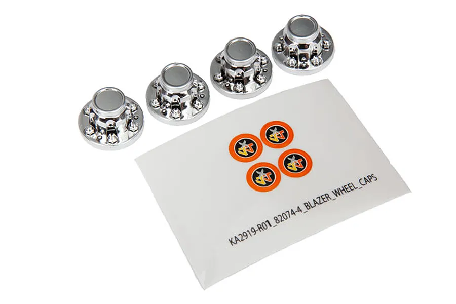 Traxxas TRX-4 Chrome Wheel Centre Caps 4Pcs image 38628