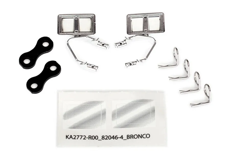 Traxxas TRX-4 Chrome Left &amp;amp;amp; Right Side Mirror Set image 38666