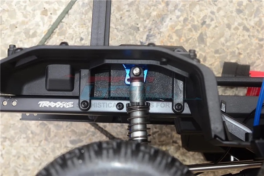 GPM Blue Aluminium TRX-4 Adjustable Front &amp;amp; Rear Shock Mount Set image 4