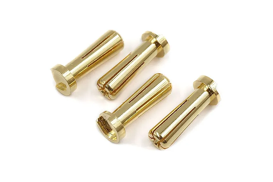 Yeah Racing Male 5mm Gold Bullet Plugs 4Pcs image 38883