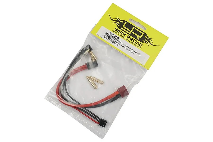 Yeah Racing 2S 7.4v LiPo Battery Charging Lead w/ Deans Plug &amp;amp; 4mm, 5mm Angled Bullet Plugs image 38886
