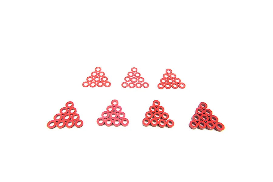 Yeah Racing Aluminium M3 Shim Kit - Red image 38933