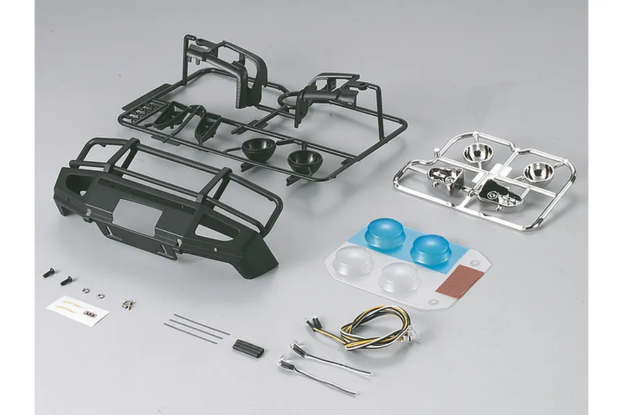 Killerbody 1/10 Toyota Land Cruiser Matt Black Alloy Bumper w/ LEDS Upgrade Sets image 39206
