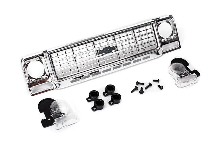 Traxxas TRX-4 1979 Chevrolet Blazer Chrome Front Grill w/ Headlight Mounts image 39256
