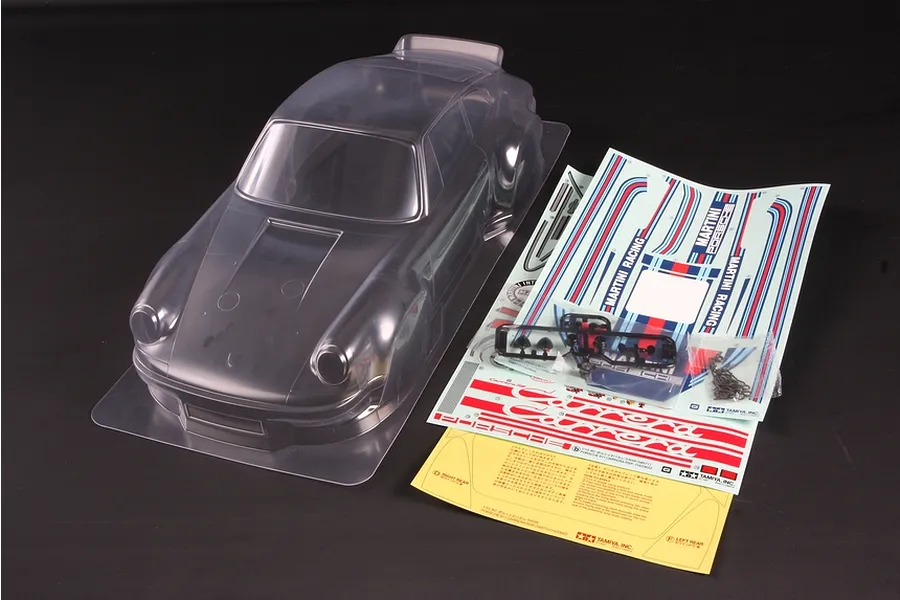 Tamiya 1/10 Porsche 911 Carrera RSR Racing Unpainted Body Shell w/ Decals image 39377