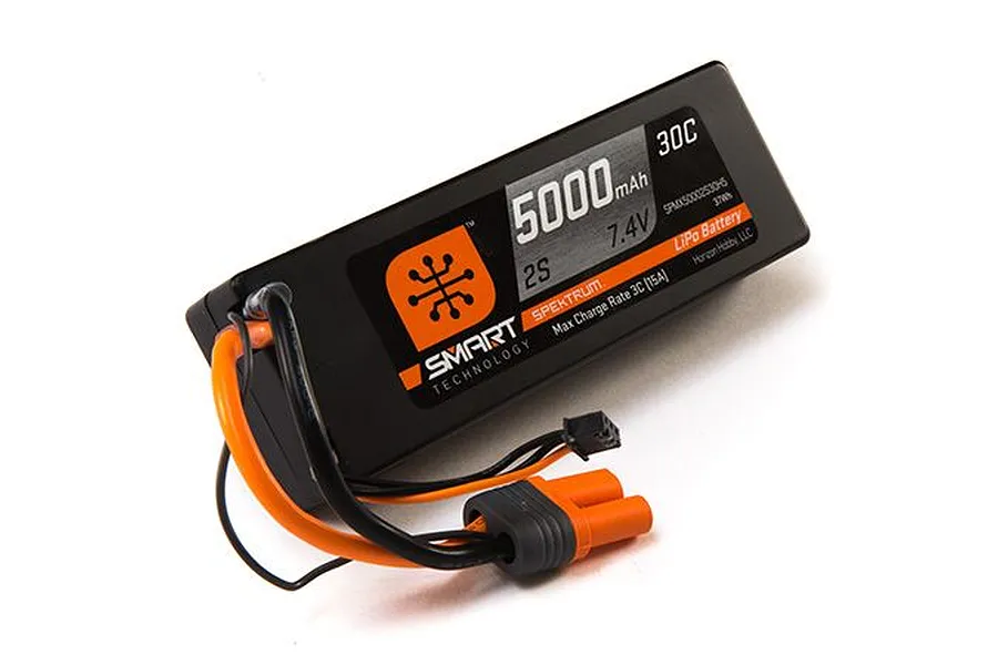 Spektrum 7.4v 5000mAh 30C Hard Case LiPo Battery w/ Smart Technology image 39428