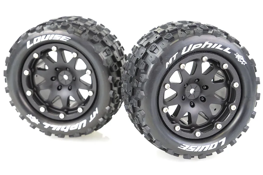 Louise 3.3&amp;quot; MT-Uphill MFT Tyres on Black Rims - Beadlocked Wheels 2Pcs image 39465