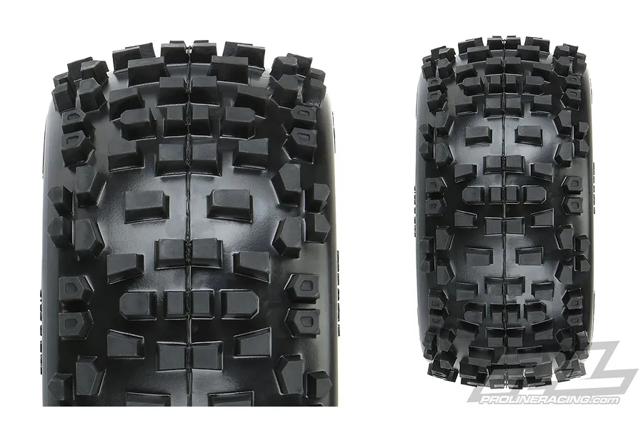 Pro-Line 3.8&amp;quot; Badlands Tyres on Black Raid Rims - Glued Wheels 2Pcs image 39523
