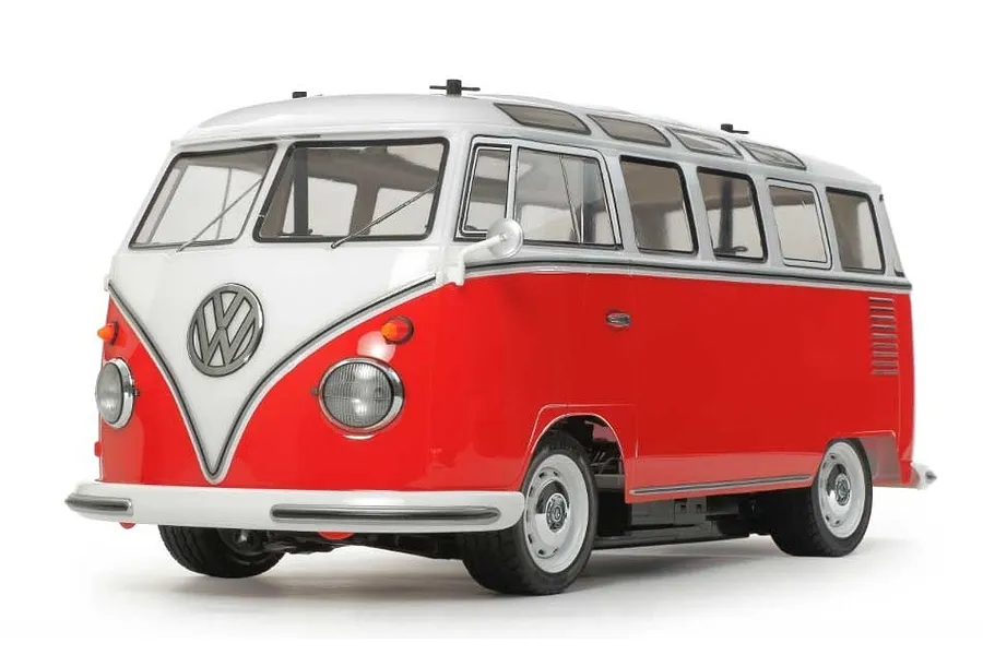 Tamiya M-06 Volkswagen Type 2 T1 RC Van Electric 2WD 1/10 Scale Kit - Red and White image 39607