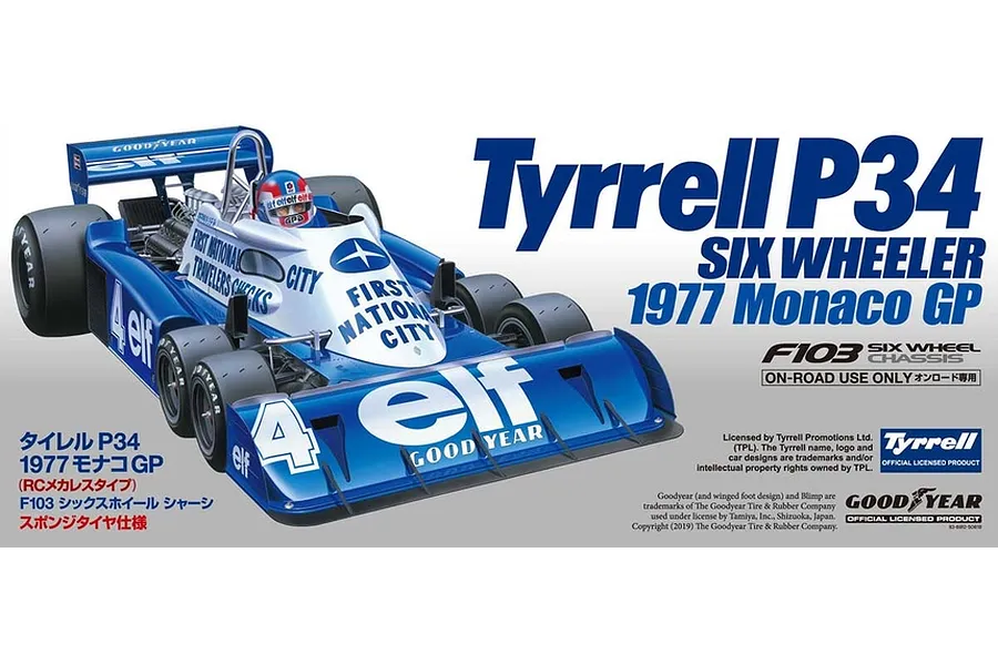 Tamiya F103 Six Wheel Tyrrell P34 1977 Monaco GP F1 RC Drift Car Electric 1/10 Scale Kit image 39623