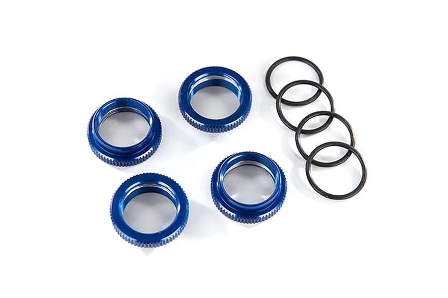 Traxxas Blue Aluminium GT-Maxx Shock Adjusting Nuts w/ O-Rings image 39773