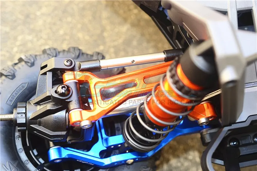 GPM Blue Aluminium Front/Rear Upper Suspension Arms 2Pcs w/ Suspension Pins image 39856