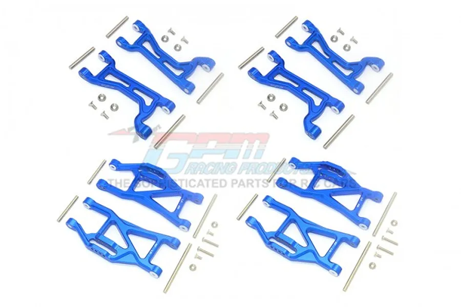 GPM Blue Aluminium Maxx 4S Compete Suspension Arm Set w/ Hardware image 39926
