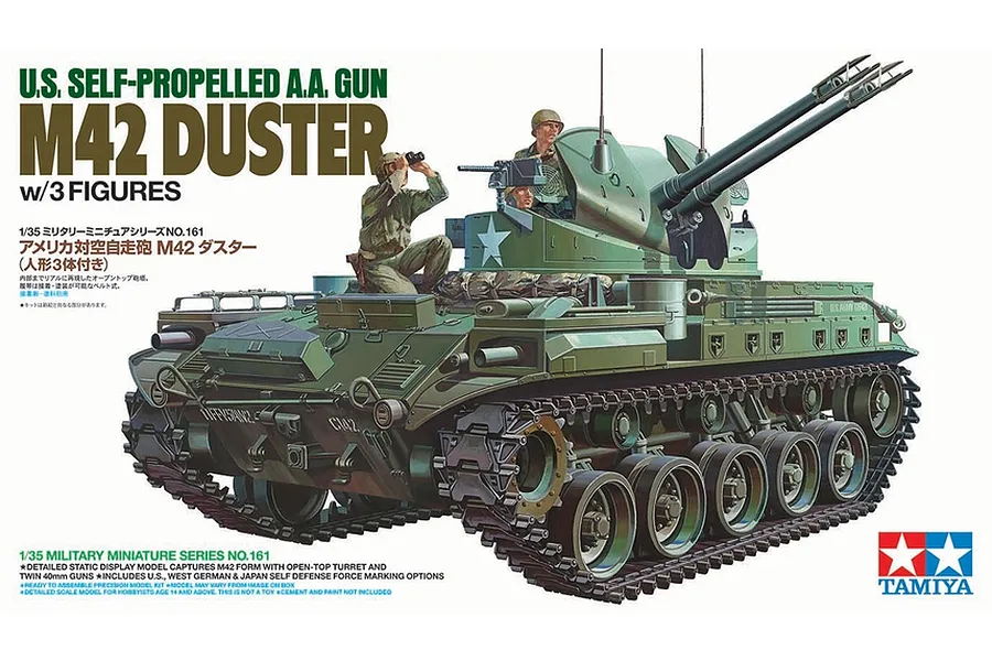 Tamiya 1/35 U.S. M42 Duster Self-Propelled Anti-Aircraft Gun Scaled Plastic Model Kit image 40127