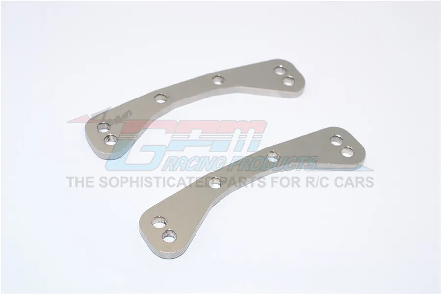 GPM Stainless Steel X-Maxx Front &amp;amp; Rear Upper Suspension Arm Pin Brace 2Pc image 40173